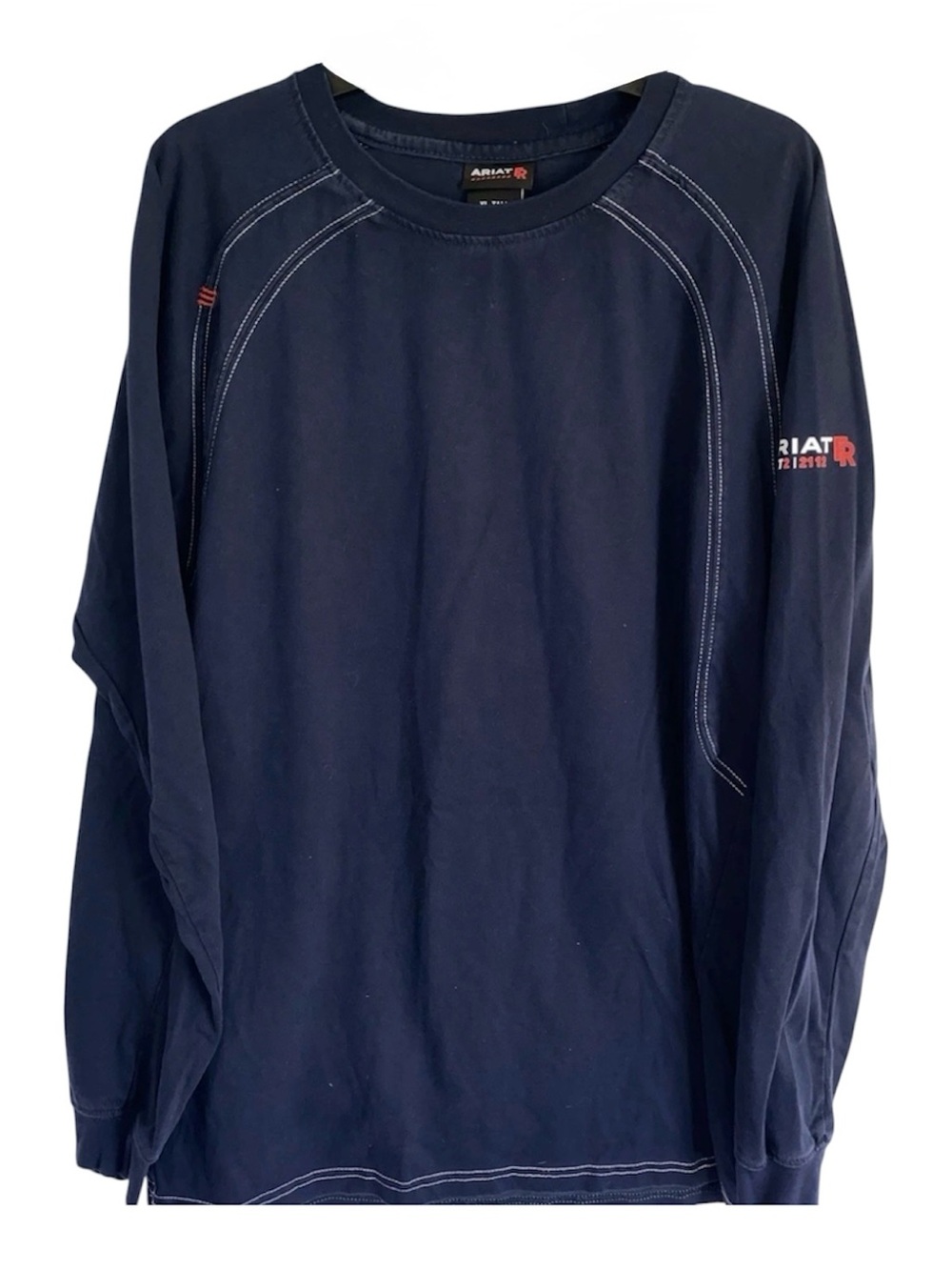 Ariat FR Work Knit Shirt Long Sleeve Men's Size Sz Large Navy Blue Cat 2 / 2112